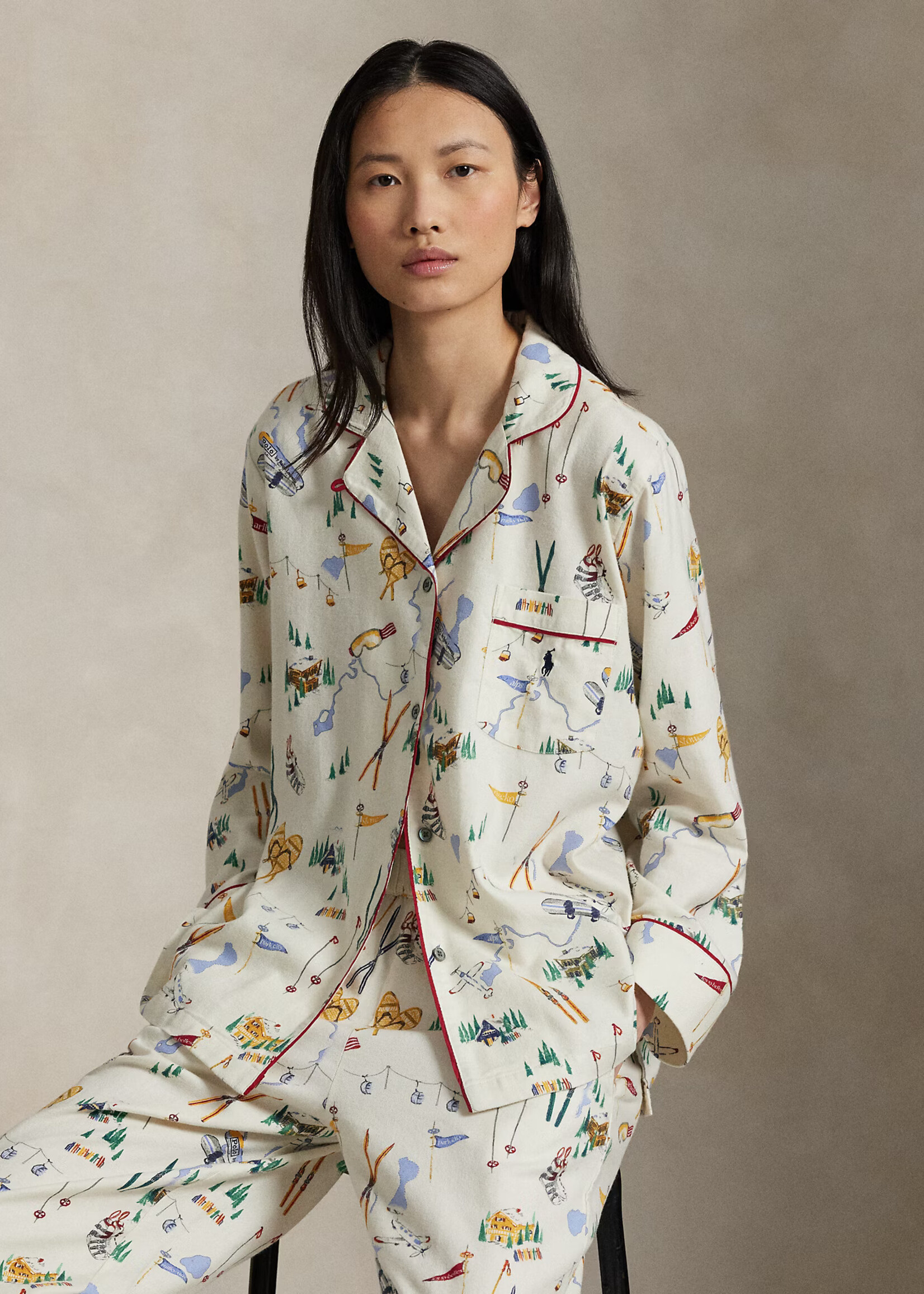 Polo Ralph Lauren Madison Ski Cotton Flannel PJ Set 4P0143R3