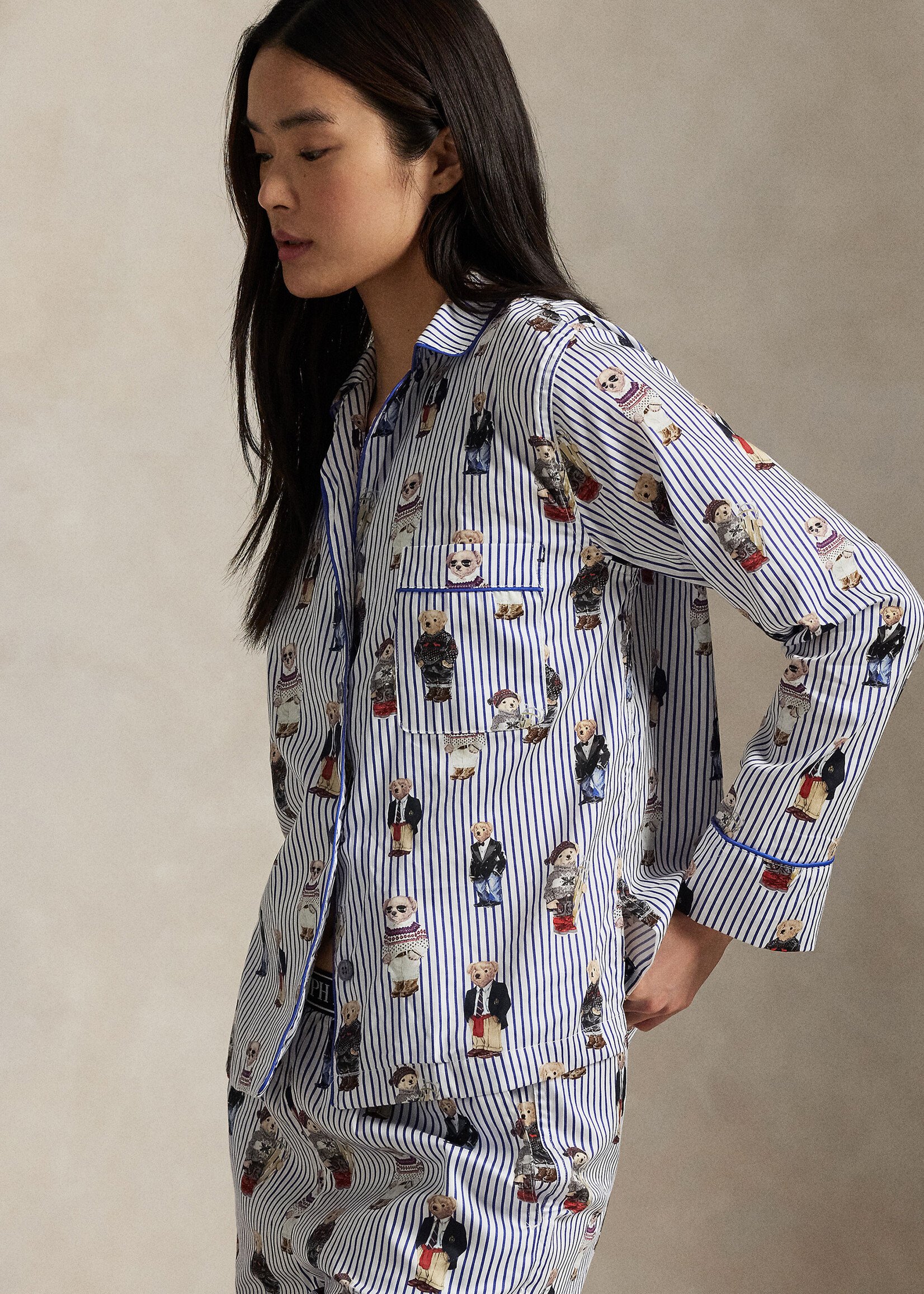 Polo Ralph Lauren Madison Bears Cotton Sateen PJ Set 4P0704R3