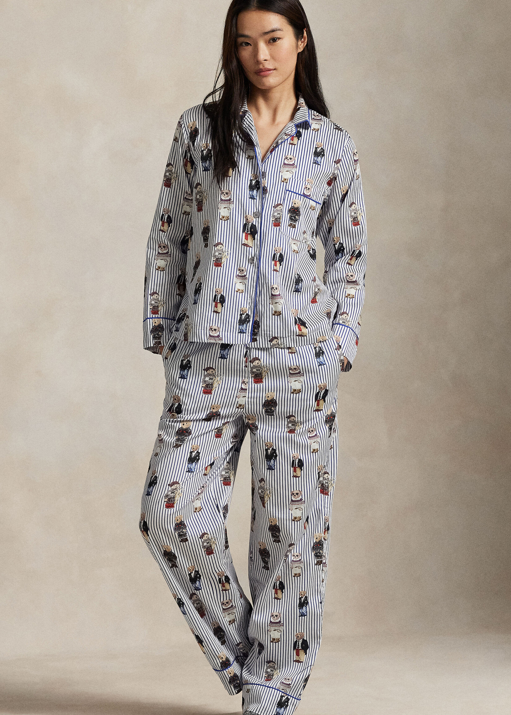 Polo Ralph Lauren Madison Bears Cotton Sateen PJ Set 4P0704R3