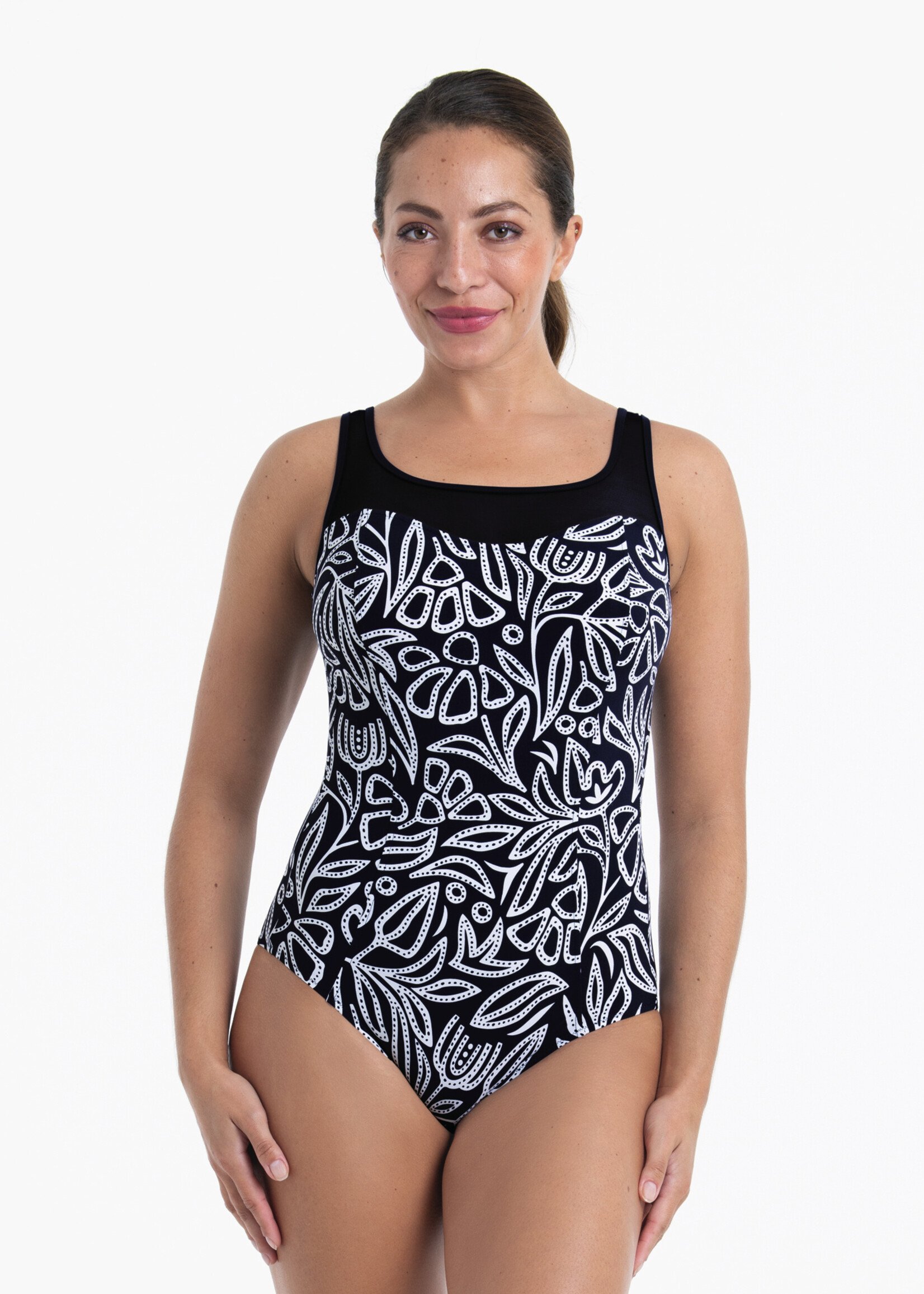 Anita Flower Dots Care High Neck Swimsuit 6238