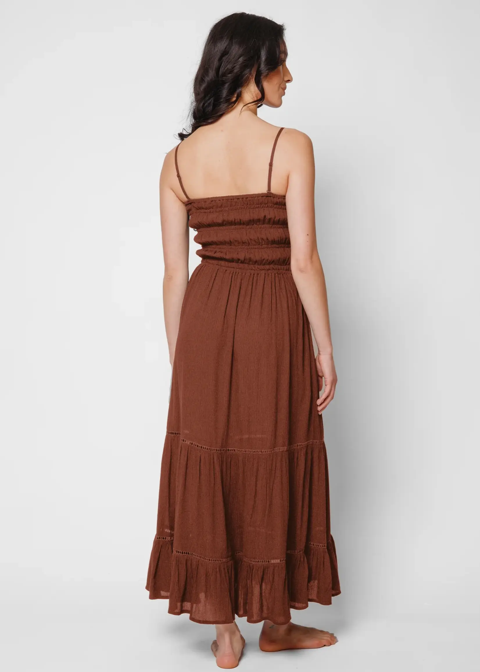 Koy Resort KY Miami Luxe Smocked Tiered Dress K26206-01