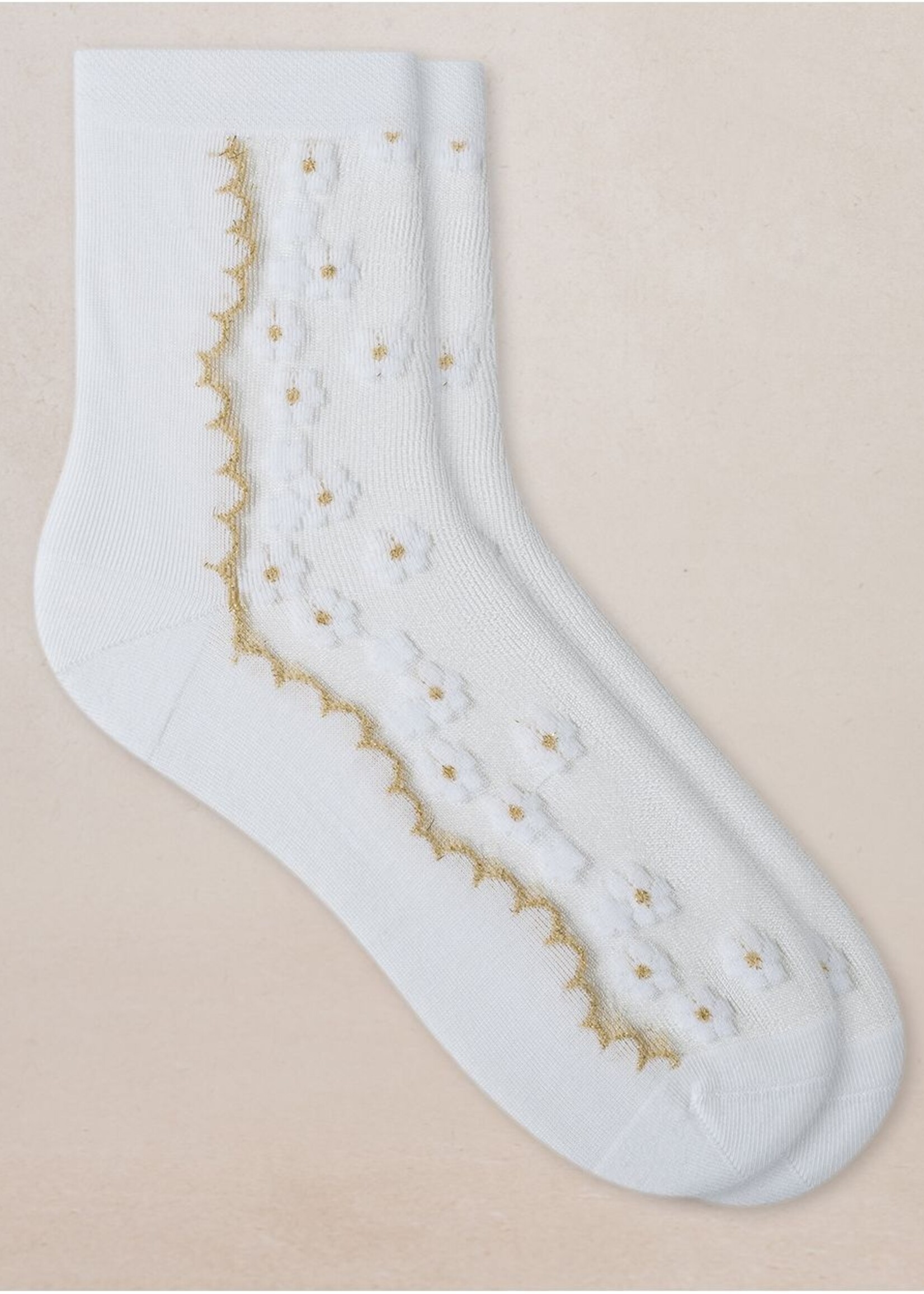 Bleuforet Transparent Flower Ankle Sock 6547