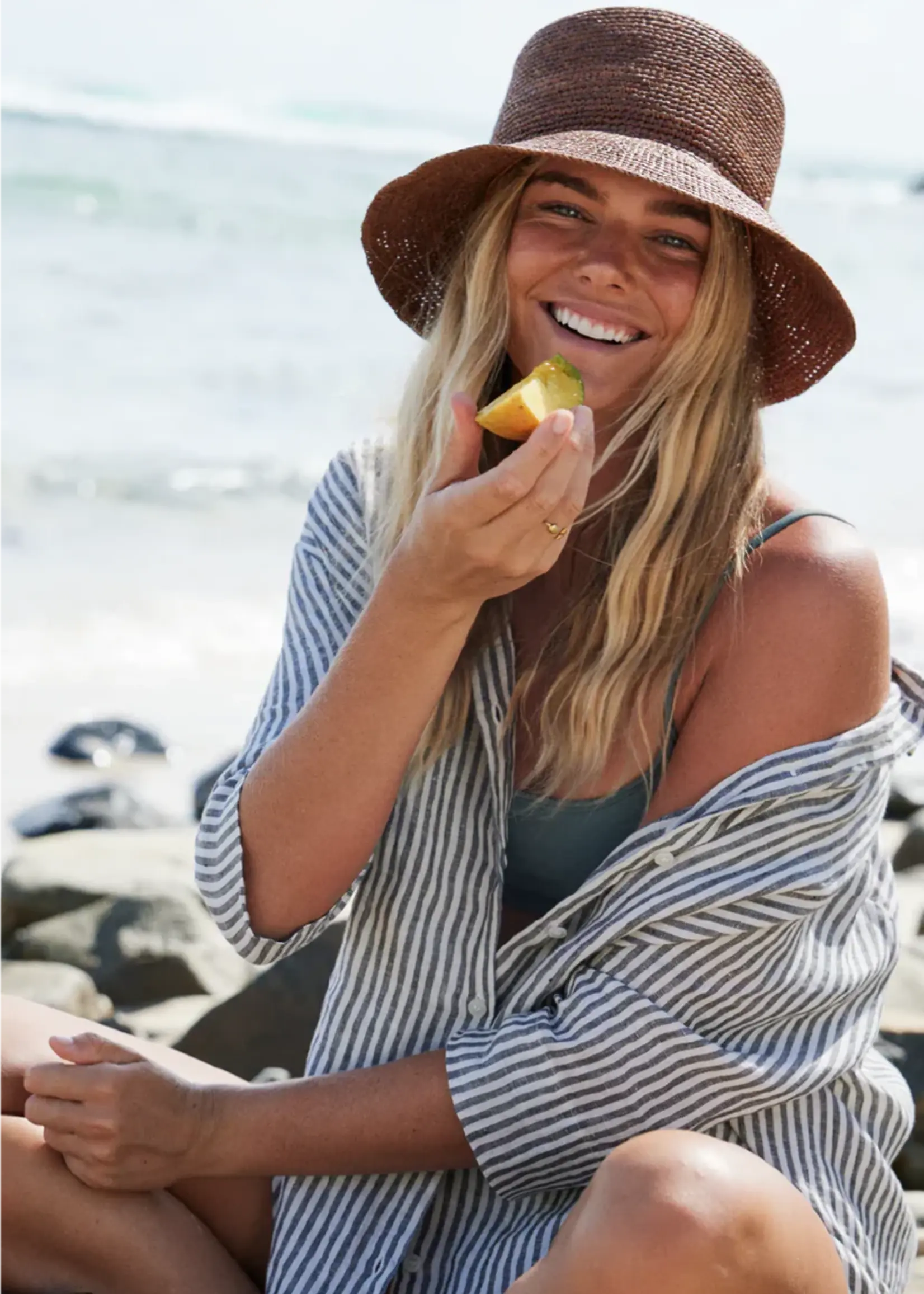 Kooringal Cue Raffia Bucket Hat