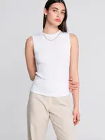 Oscalito Wide Rib Cotton Crew Neck Tank