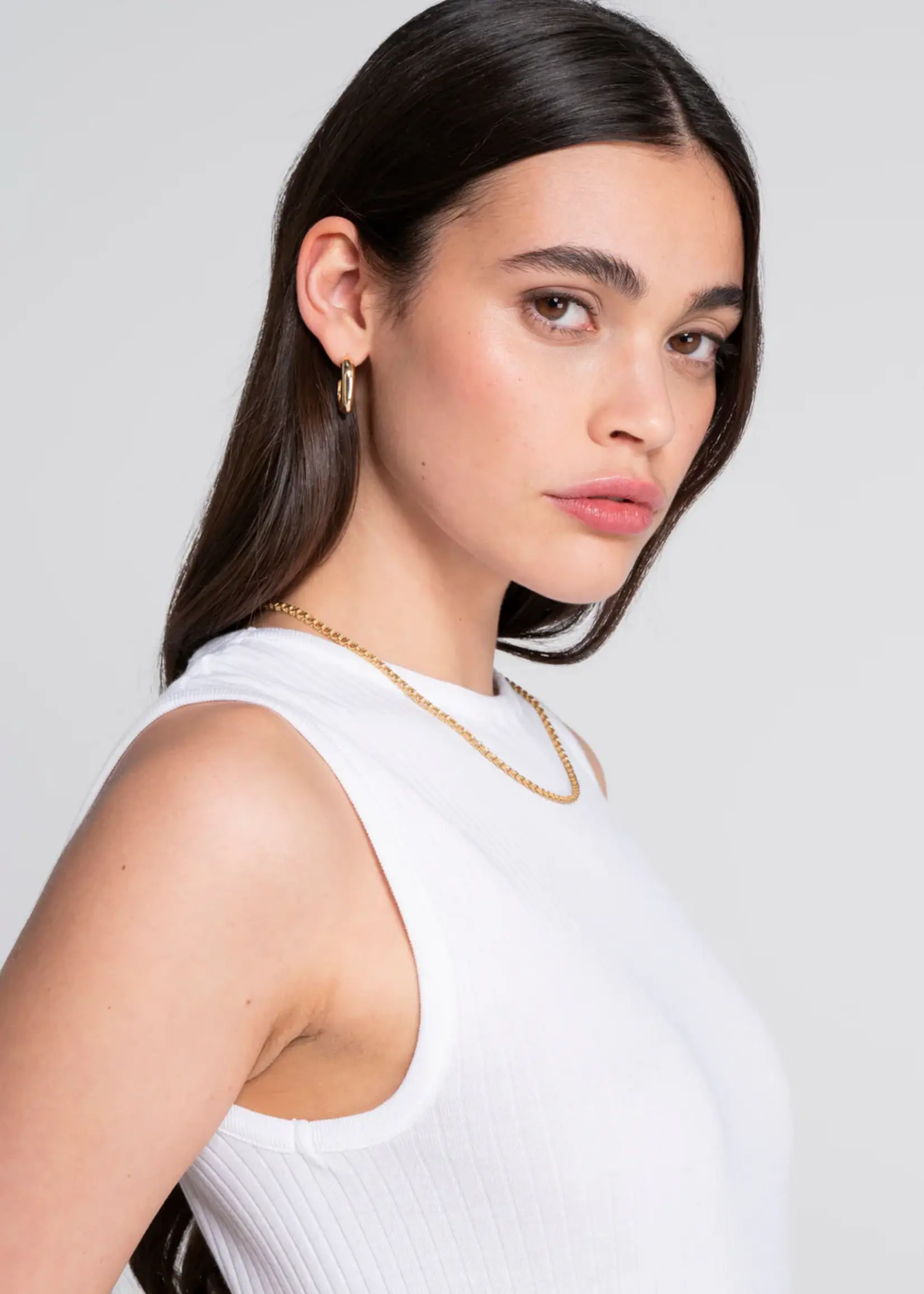 Oscalito Wide Rib Cotton Crew Neck Tank 7562