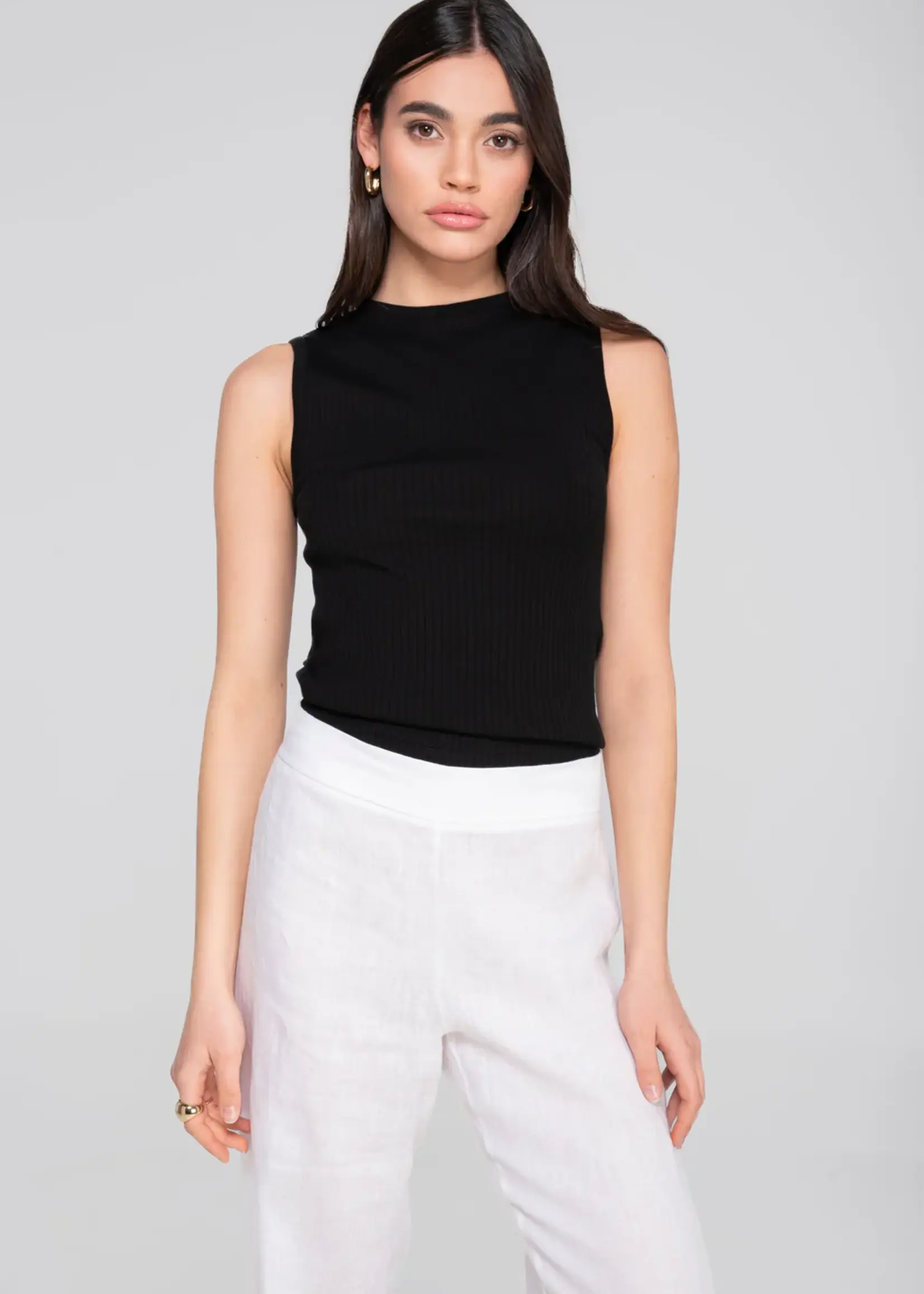 Oscalito Wide Rib Cotton Crew Neck Tank 7562