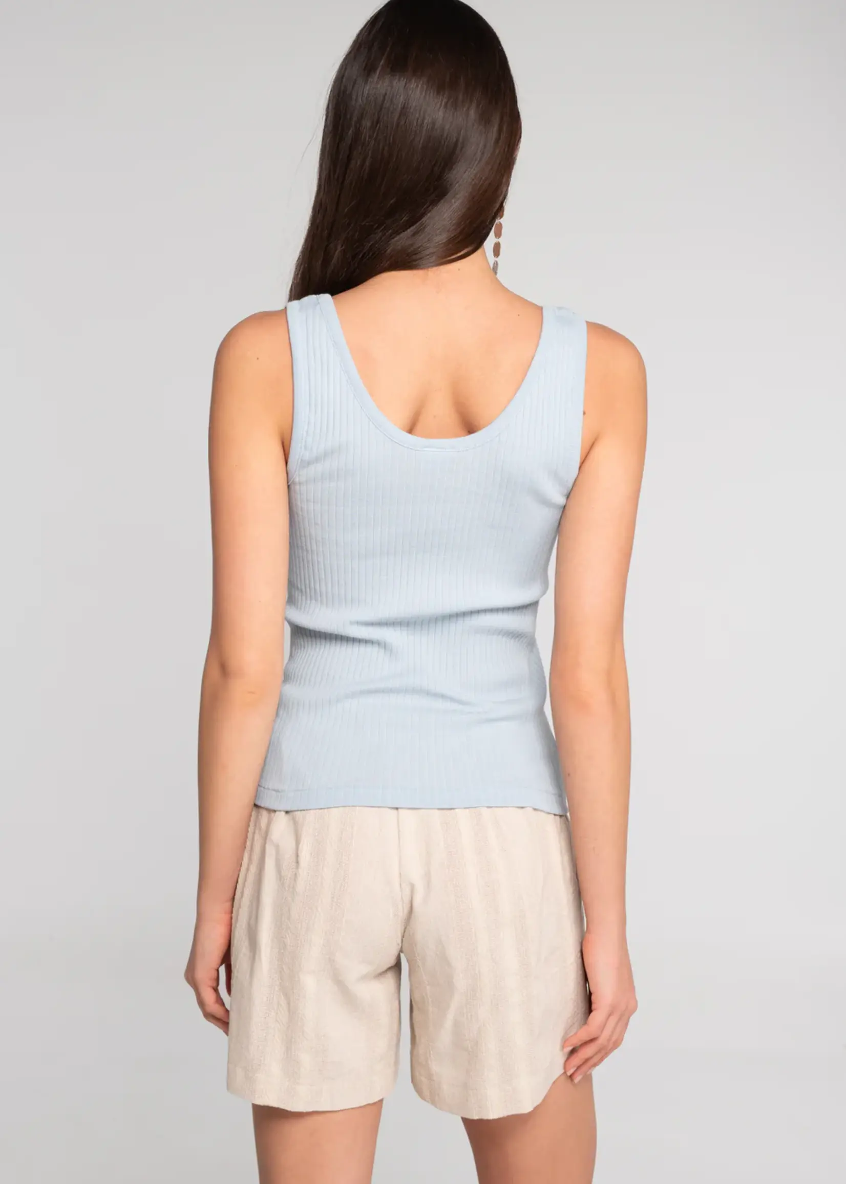 Oscalito Wide Rib Cotton Scoop Neck Tank 7561