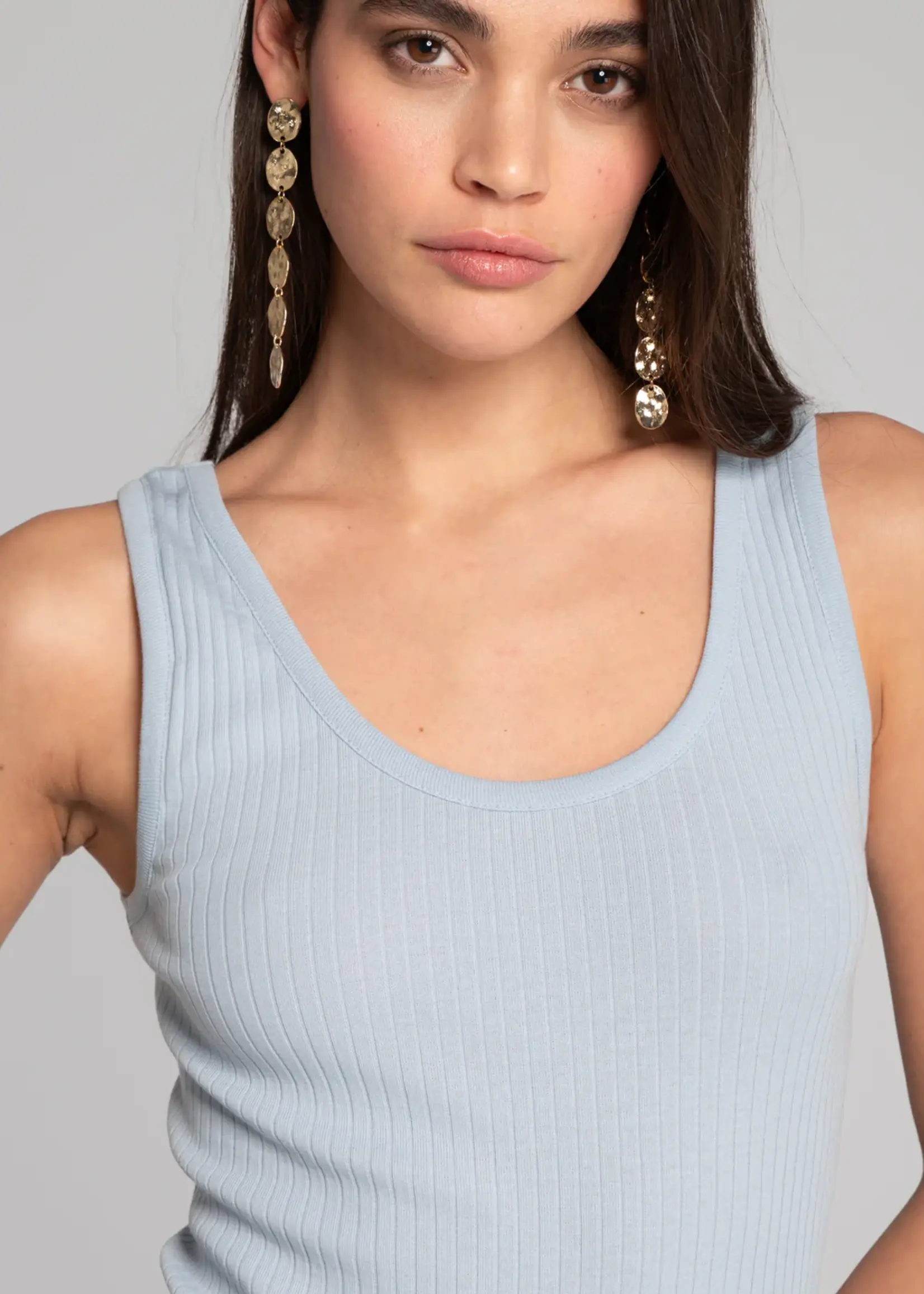 Oscalito Wide Rib Cotton Scoop Neck Tank 7561