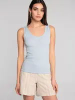 Oscalito Wide Rib Cotton Scoop Neck Tank