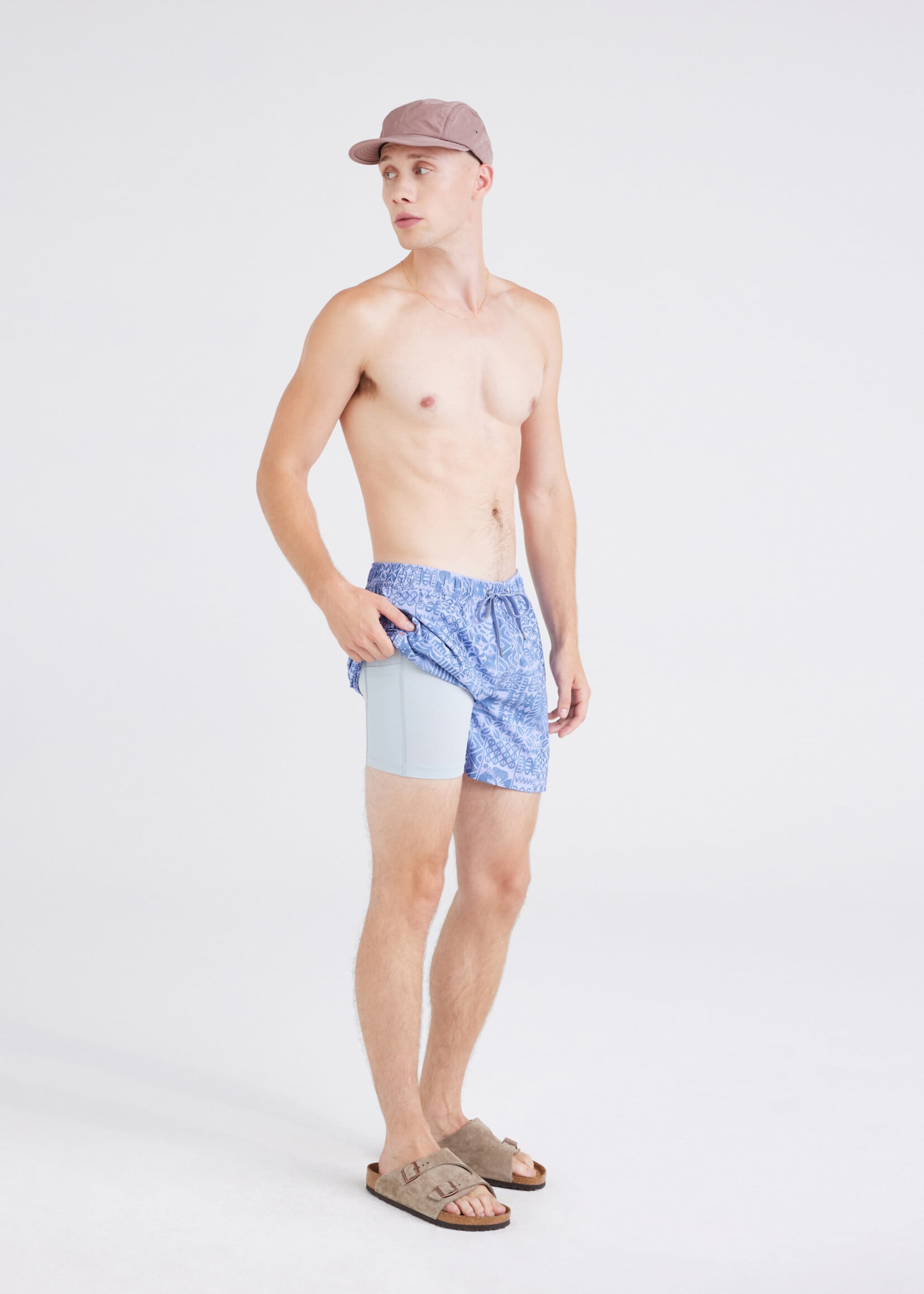 Saxx Oh Buoy 5" Tropical Print Swim Trunk SXSW03L