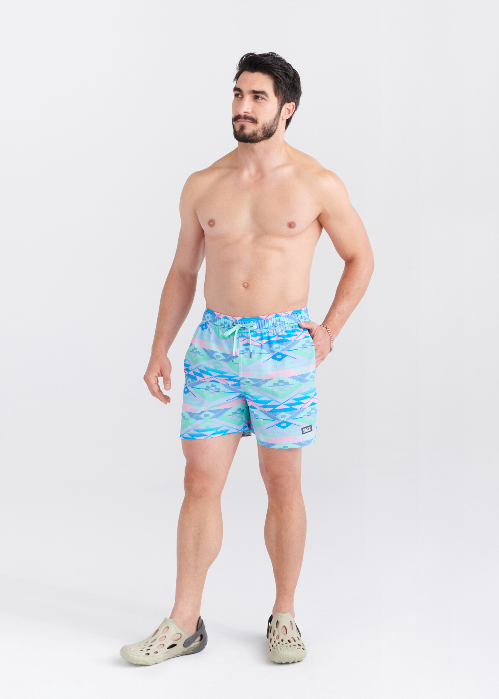 Saxx Oh Buoy 5" Geo Print Swim Trunk SXSW03L