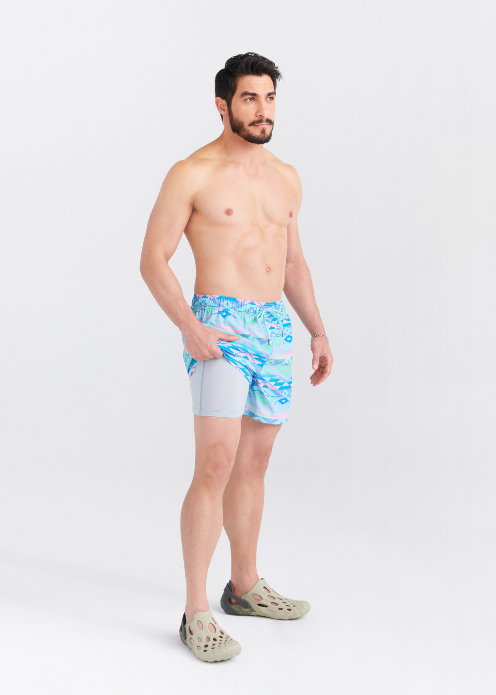 Saxx Oh Buoy 5" Geo Print Swim Trunk SXSW03L
