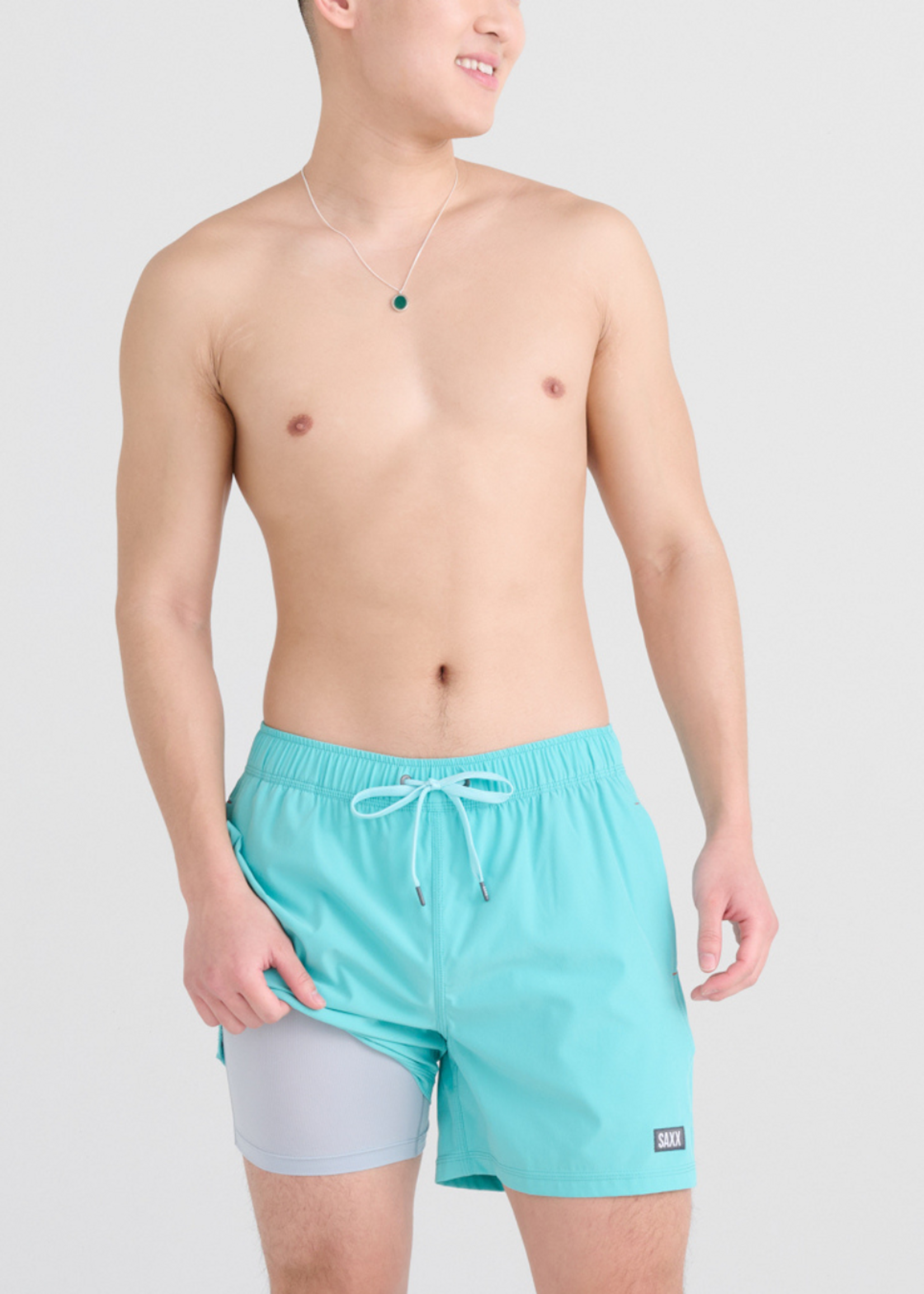 Saxx Oh Buoy 5" Turquoise Swim Trunk SXSW03L
