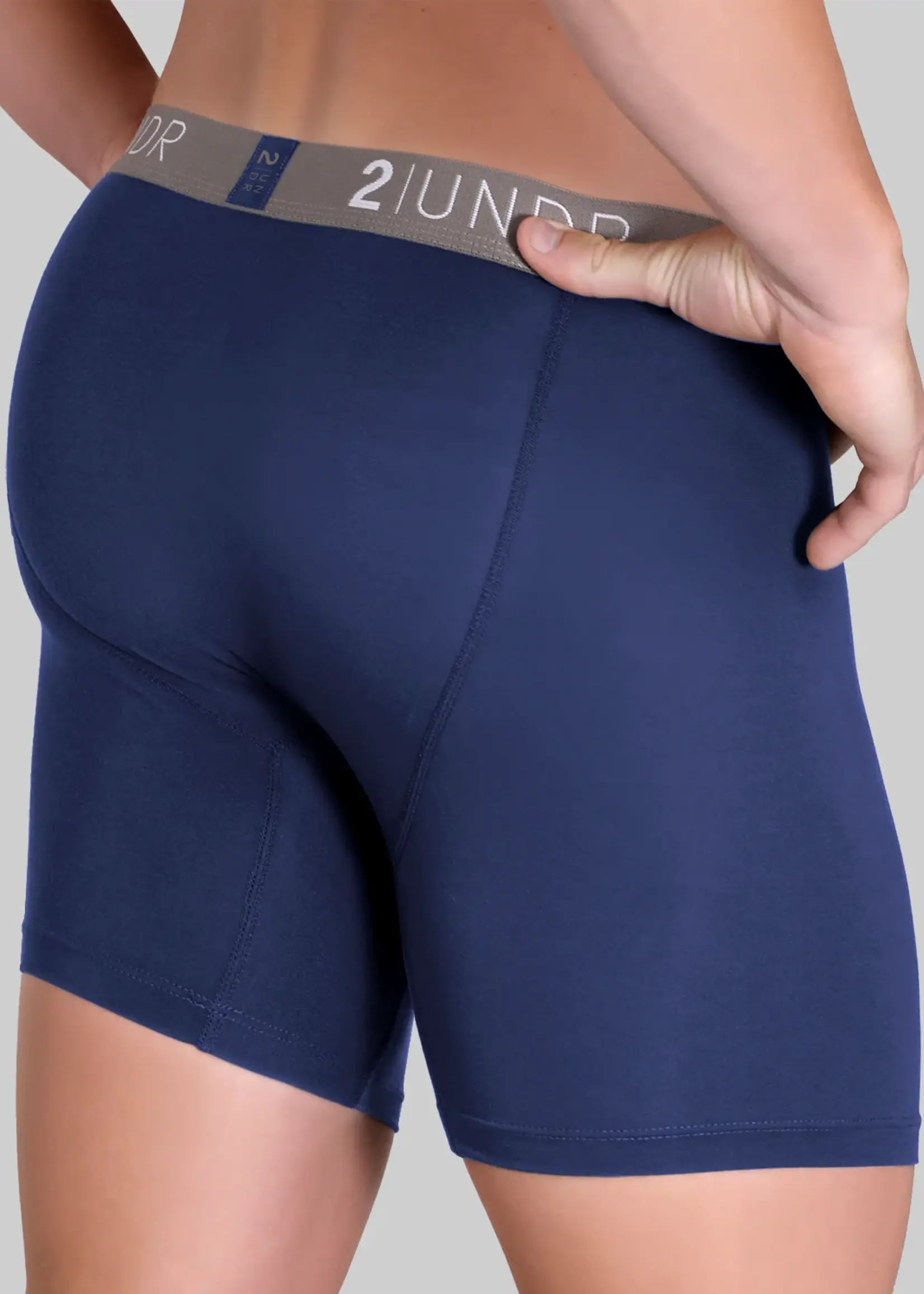 2Undr Swing Shift Solid Two Tone 6" Boxer Brief 01BB