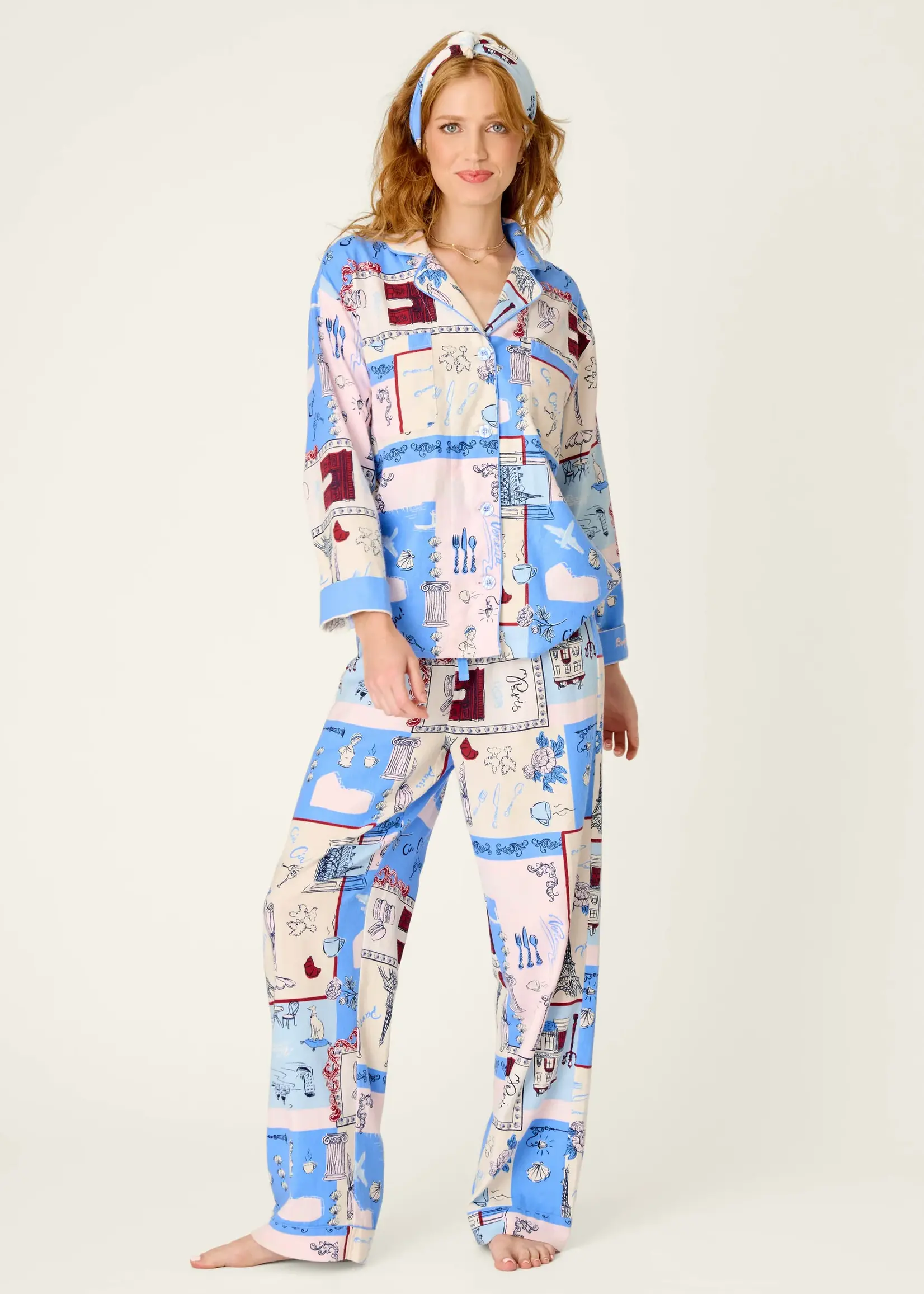 PJ Salvage Allons-Y Flannel PJ Set RZFLPJ1
