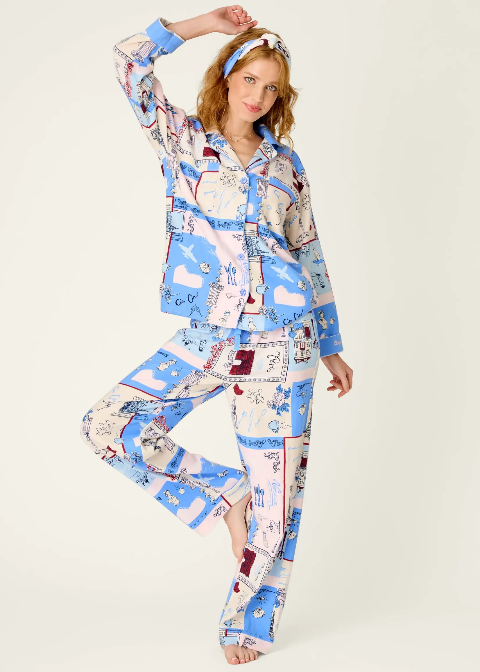 PJ Salvage Allons-Y Flannel PJ Set RZFLPJ1