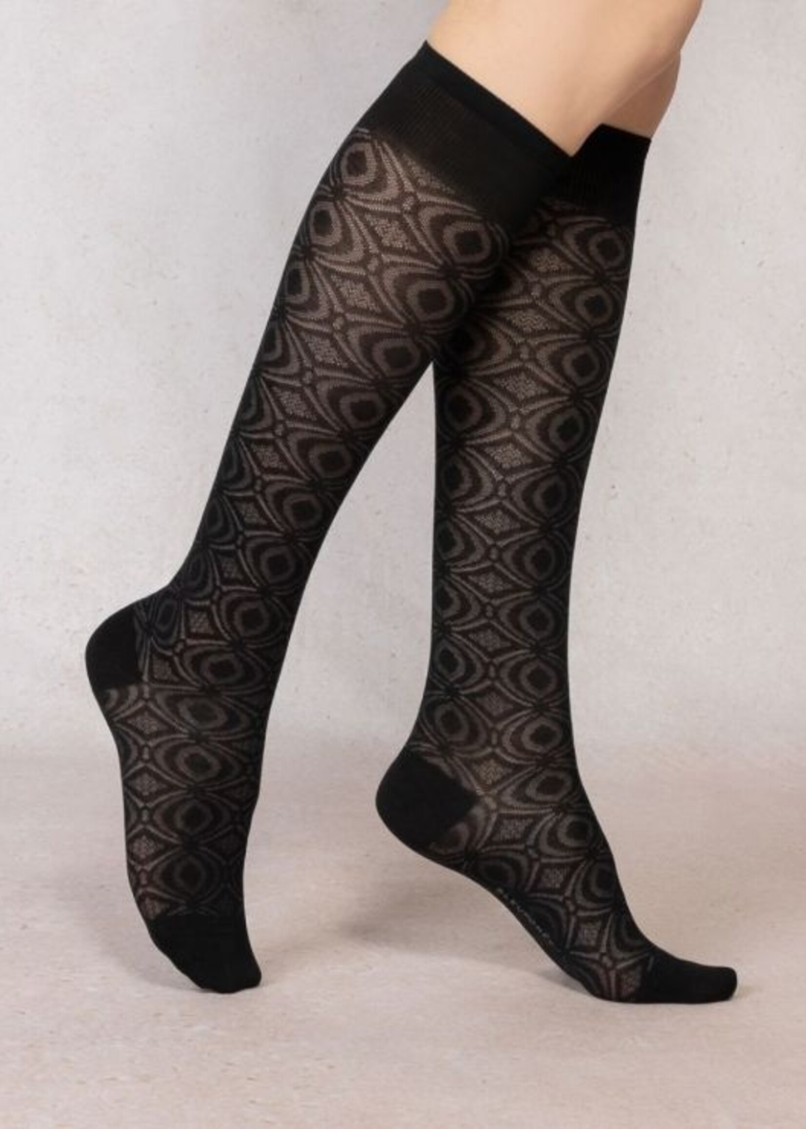 Bleuforet Silk Pattern Knee High Socks 6619