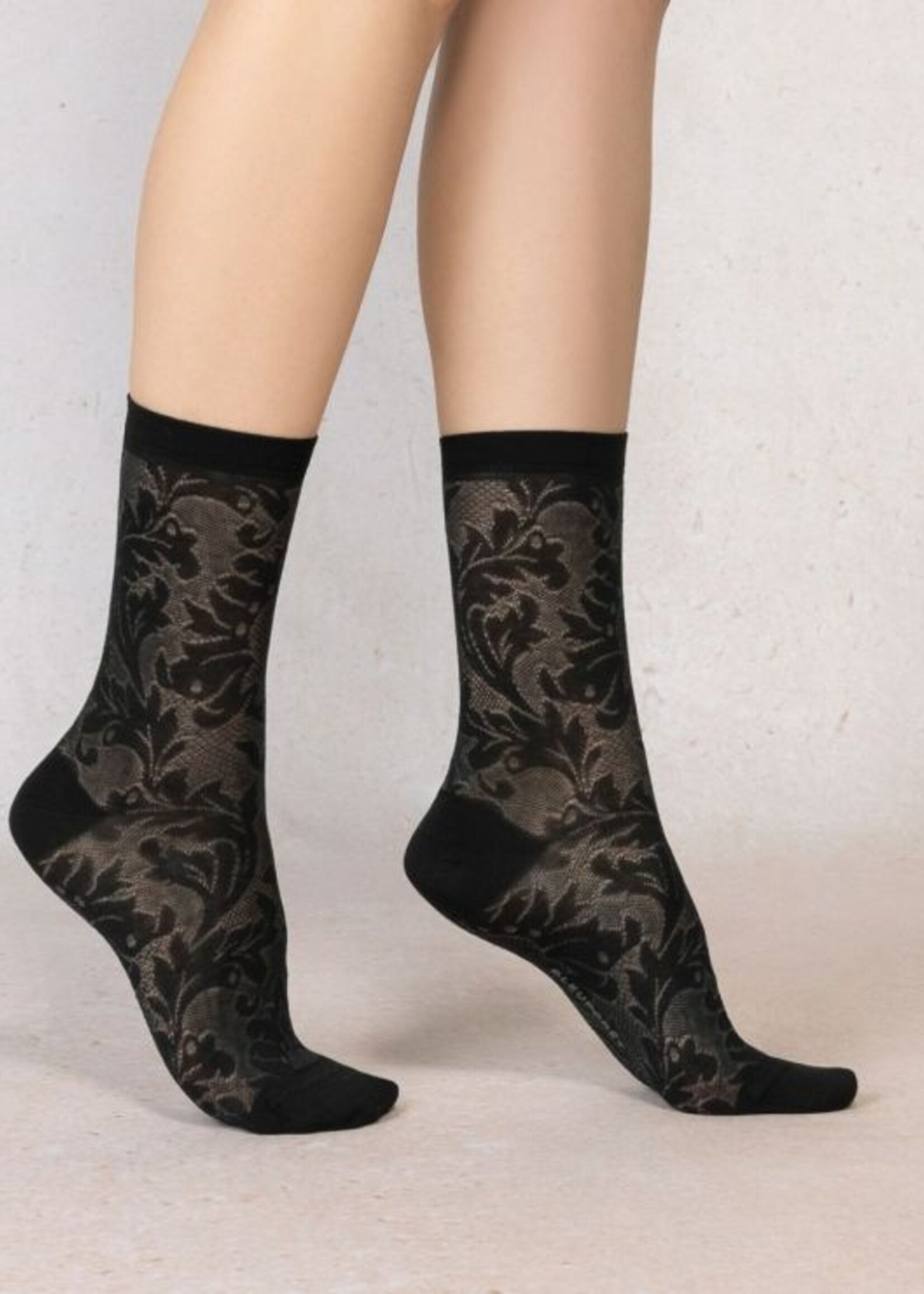 Bleuforet Silk Baroque Pattern Socks 6621
