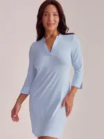Fleur't V-neck 3/4 Sleeve Nightshirt