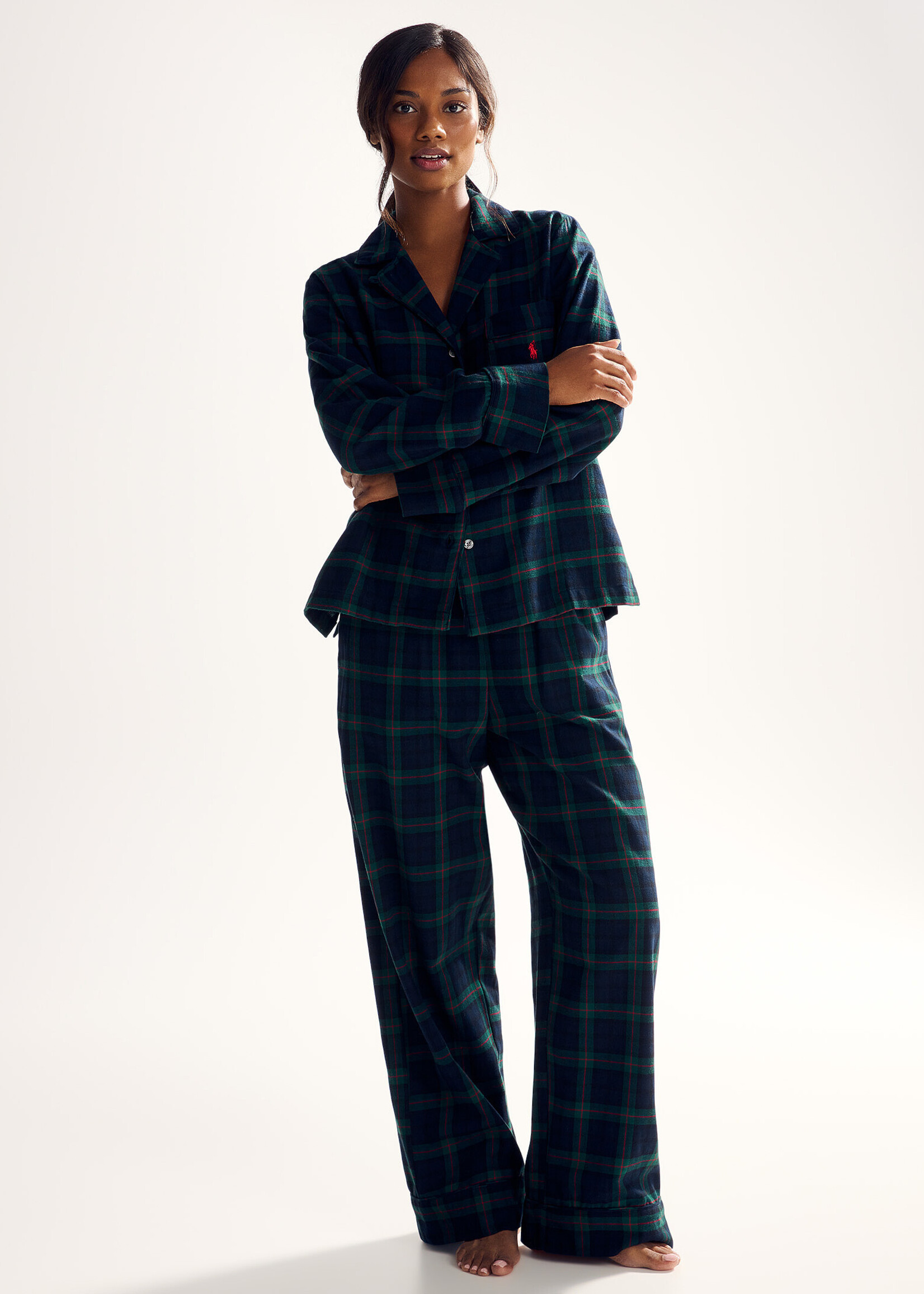 Polo Ralph Lauren Madison Plaid Cotton Flannel PJ Set 4P0702R3