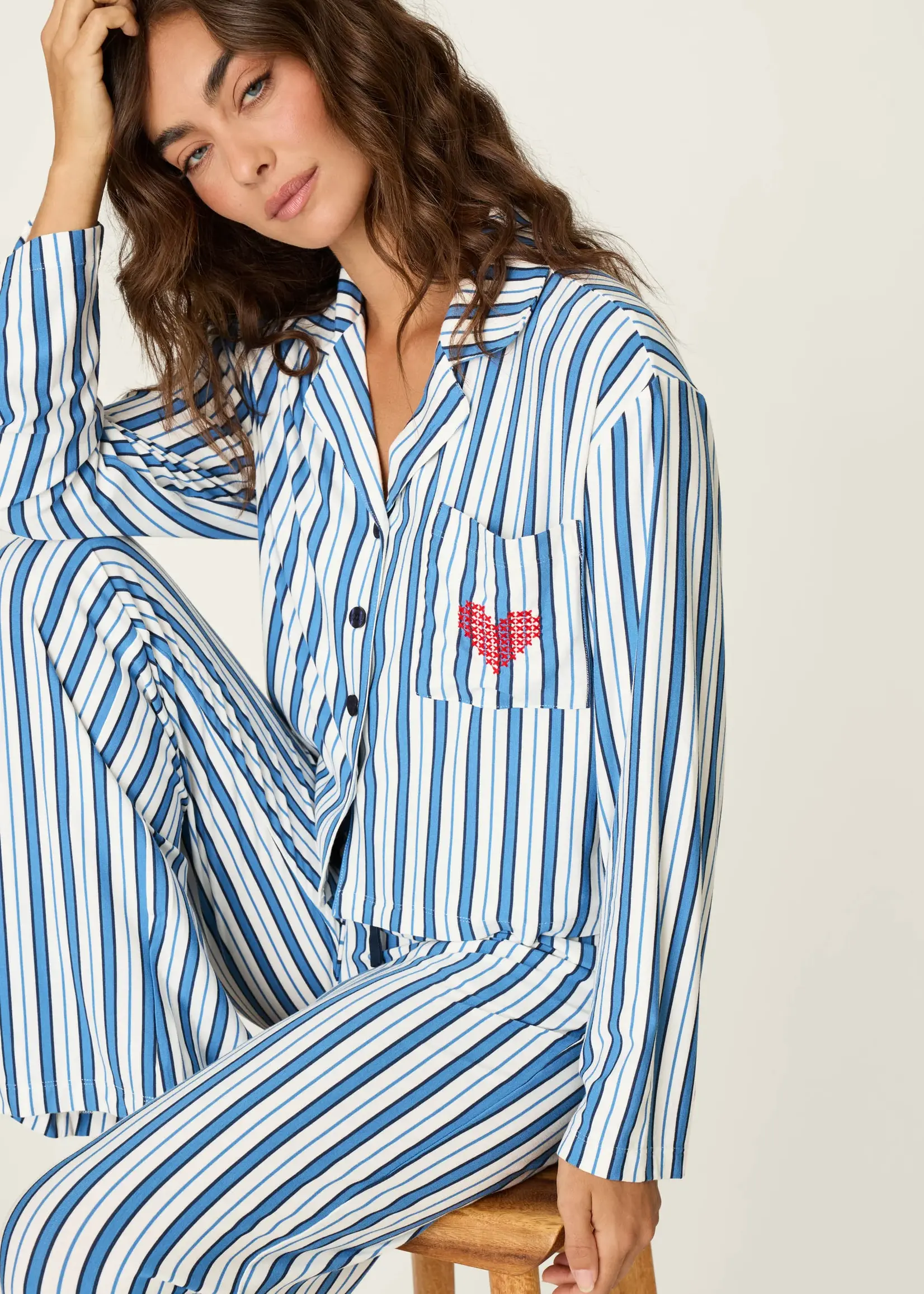 PJ Salvage Soiree Dreams Striped PJ Set RZSOST2