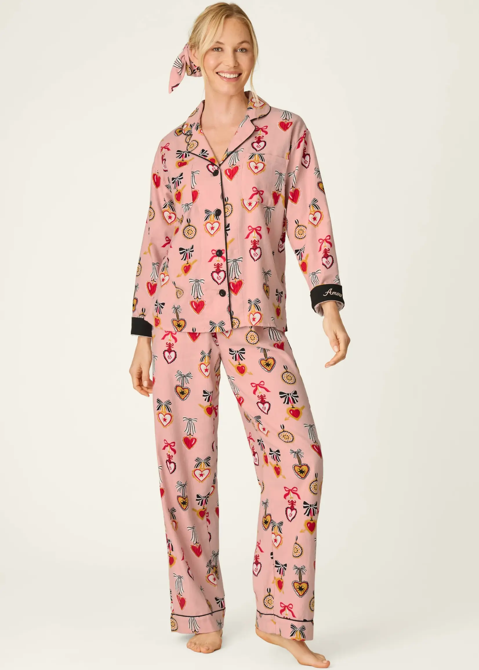 PJ Salvage Sweetheart Dreams Flannel PJ Set RZFLPJ1