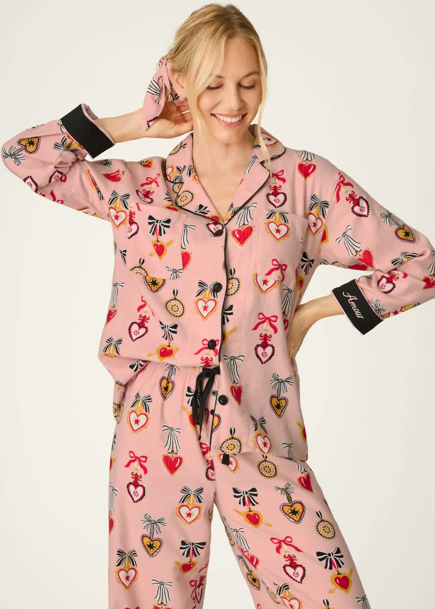 PJ Salvage Sweetheart Dreams Flannel PJ Set RZFLPJ1