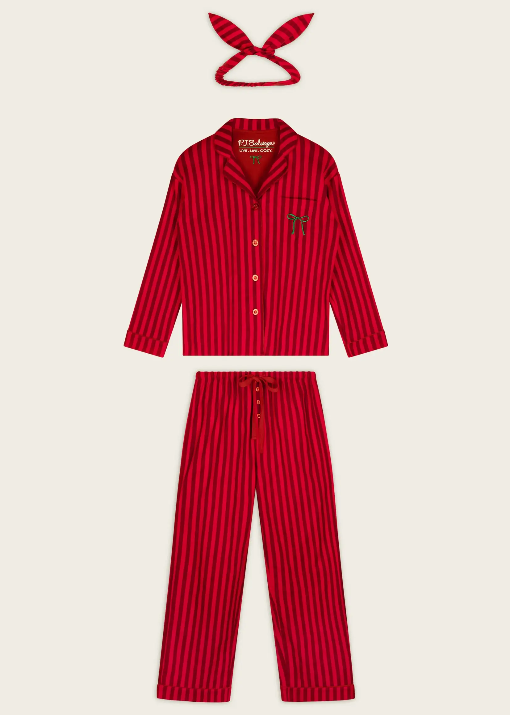 PJ Salvage Icon Stripe Flannel PJ Set RZFLPJ1