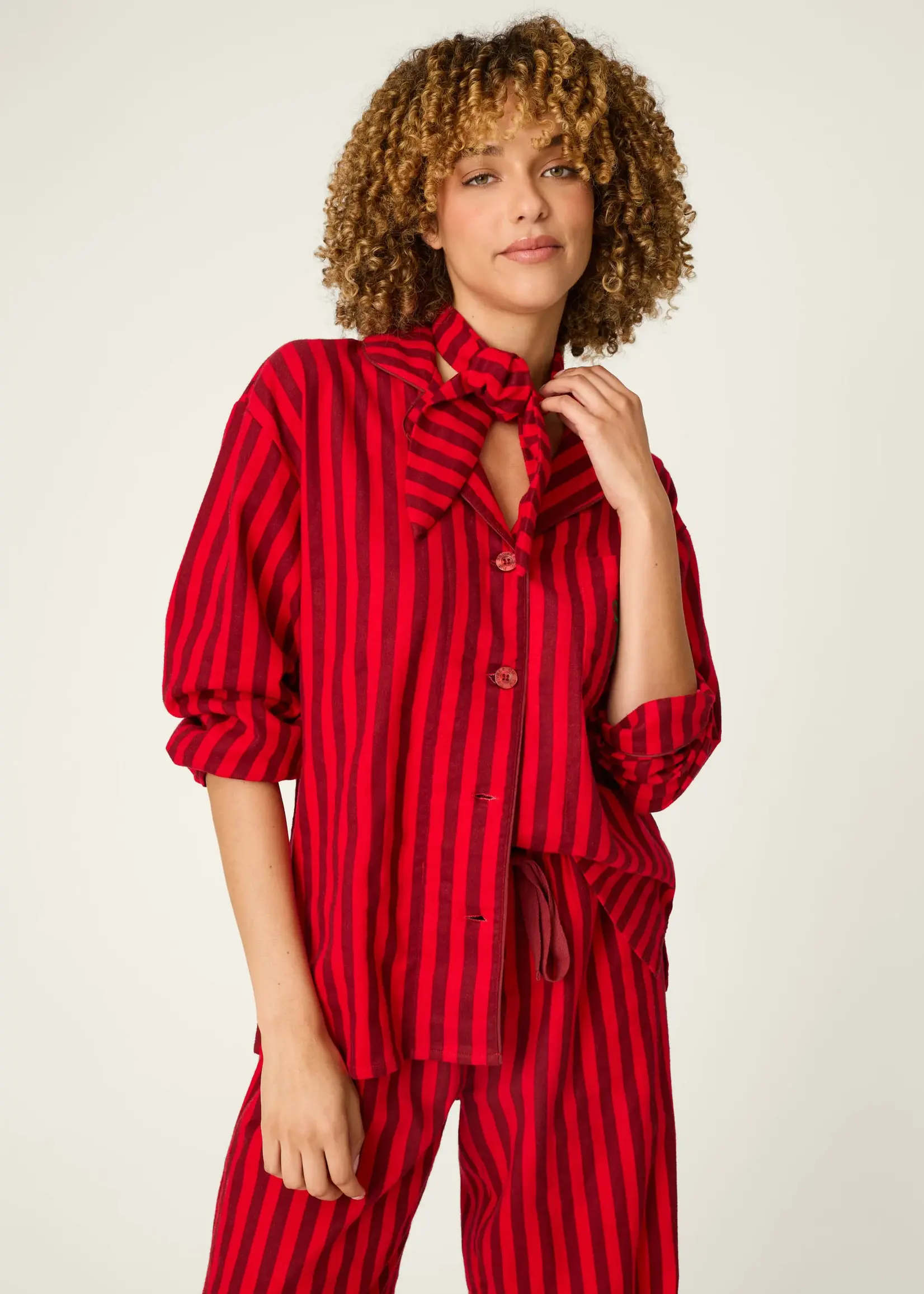 PJ Salvage Icon Stripe Flannel PJ Set RZFLPJ1