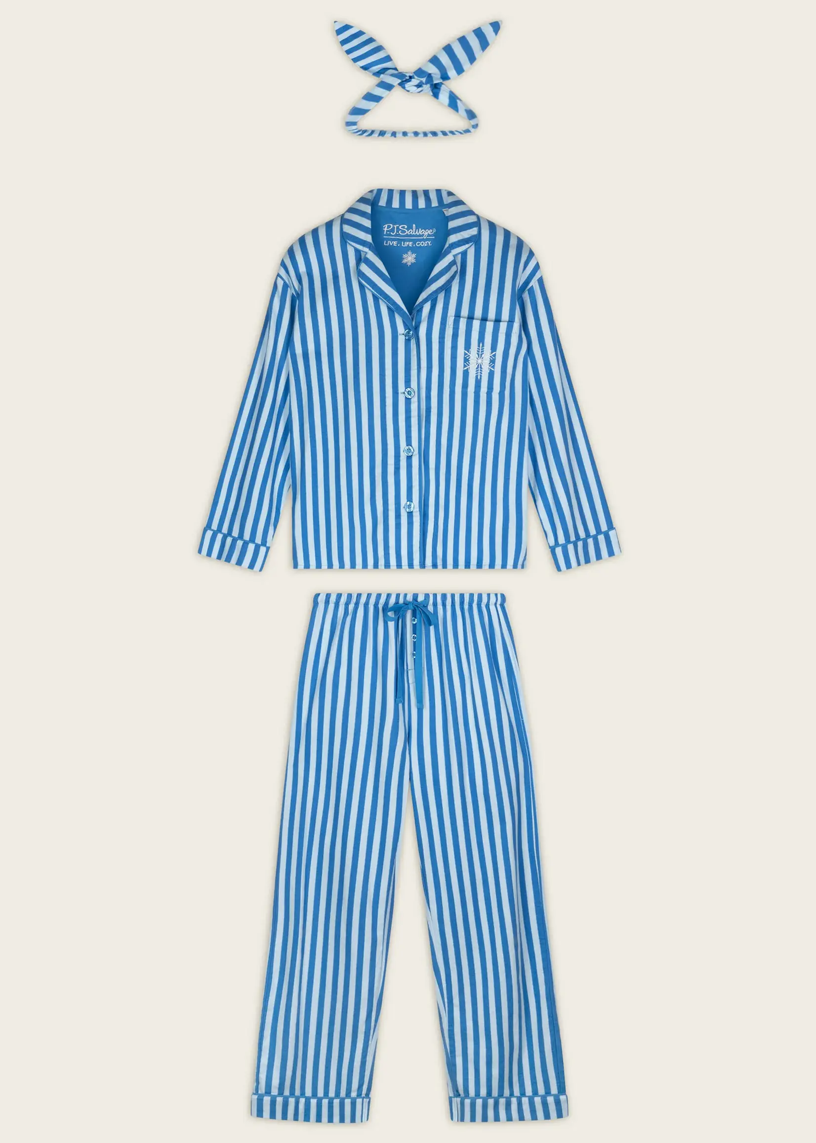 PJ Salvage Icon Stripe Flannel PJ Set RZFLPJ1