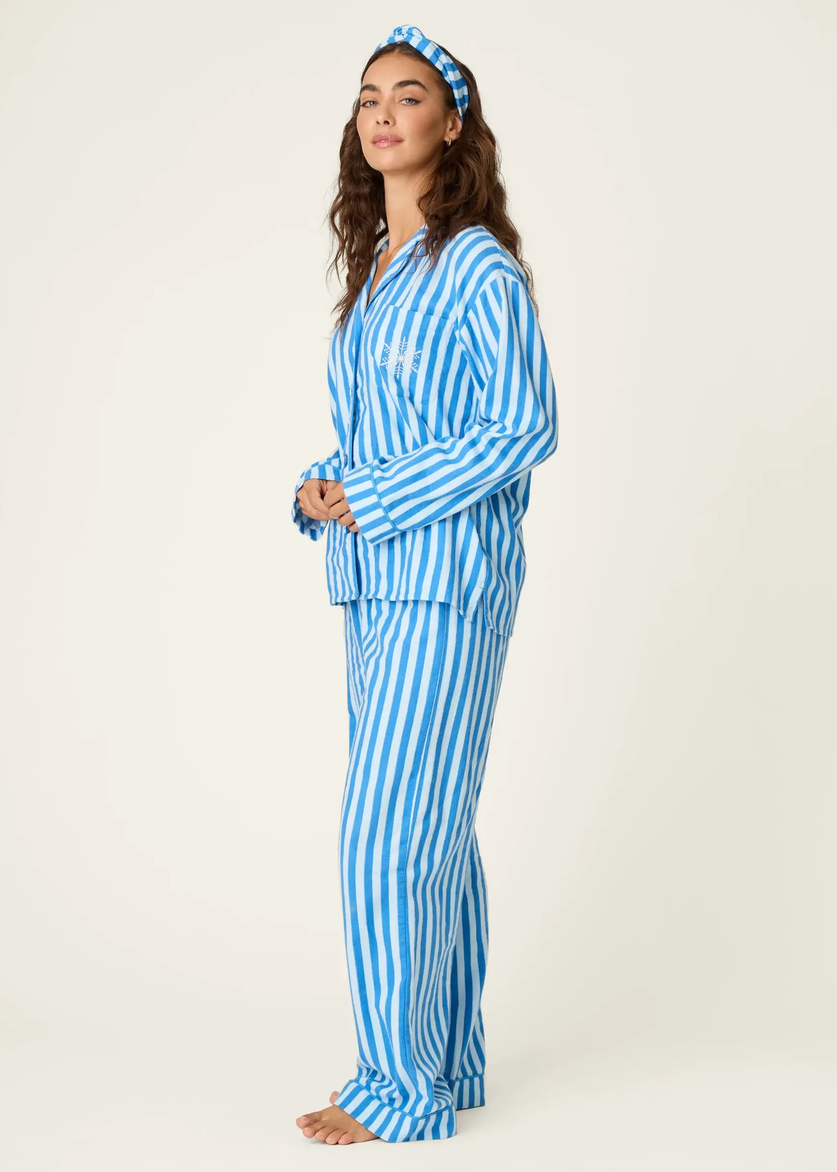 PJ Salvage Icon Stripe Flannel PJ Set RZFLPJ1