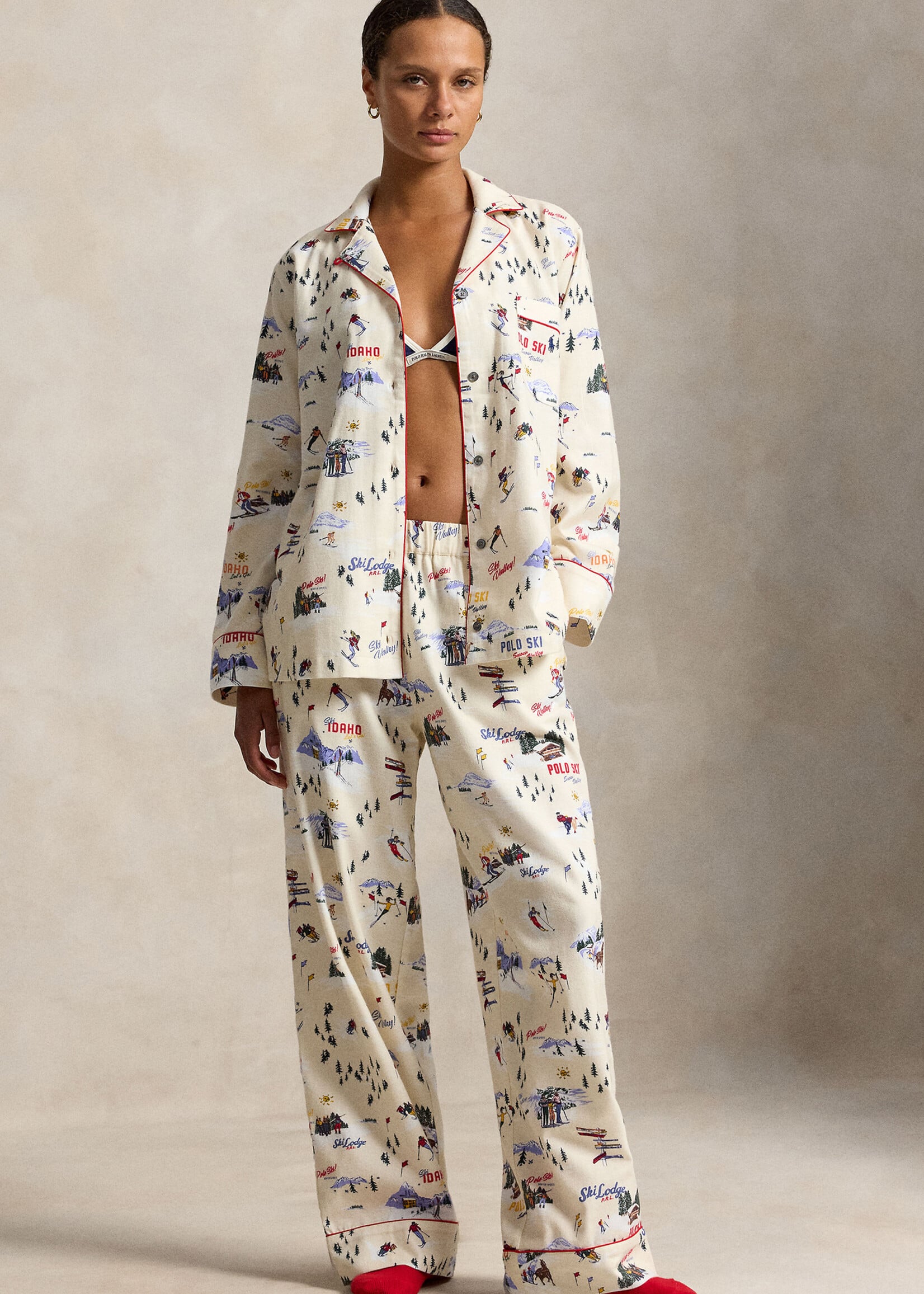 Polo Ralph Lauren Madison Ski Cotton Flannel PJ Set 4P0143R3