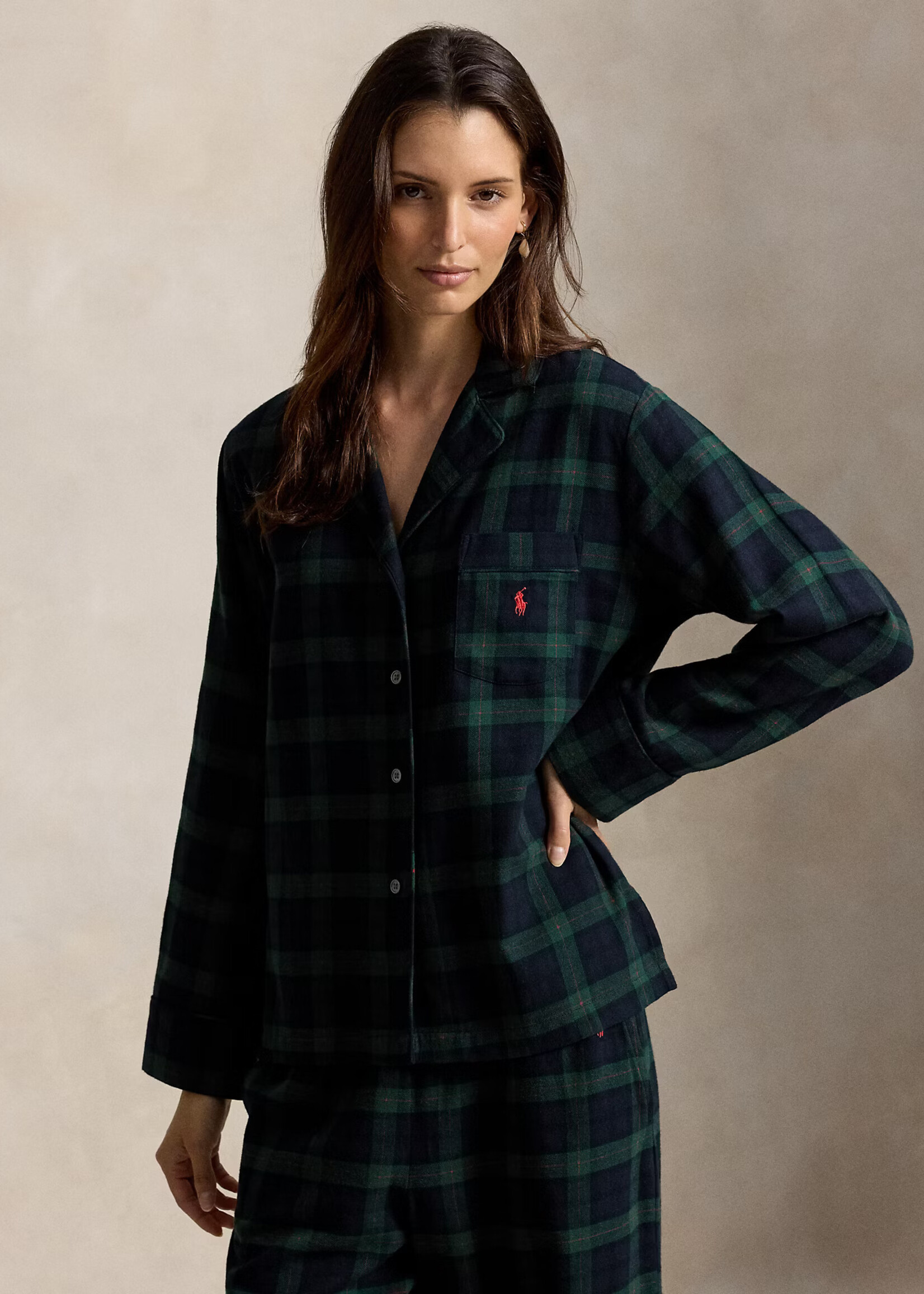 Polo Ralph Lauren Madison Plaid Cotton Flannel PJ Set 4P0702R3