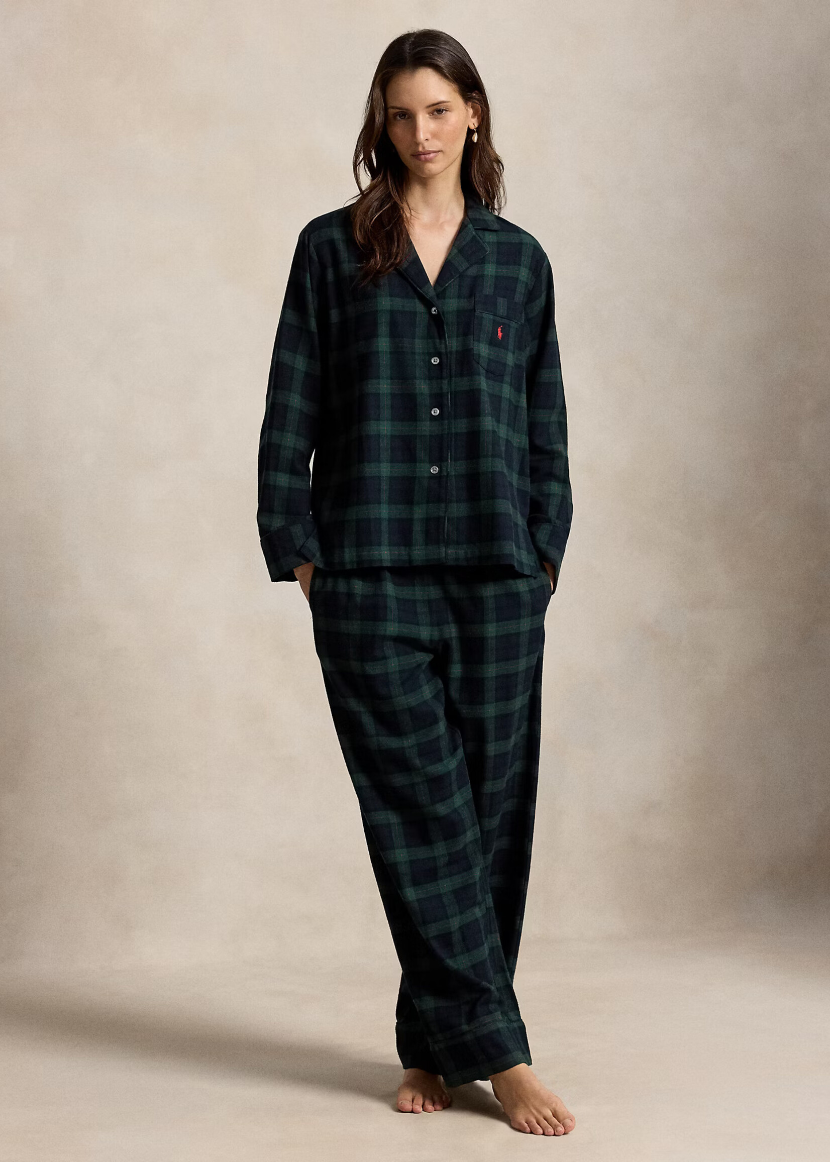 Polo Ralph Lauren Madison Plaid Cotton Flannel PJ Set 4P0702R3