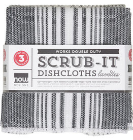 Now Designs Scrub-It Black Dishcloths Set of 3