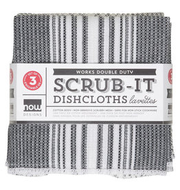 Now Designs Scrub-It Black Dishcloths Set of 3