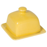 Square Lemon Yellow Butter Dish