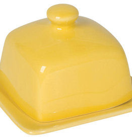 Square Lemon Yellow Butter Dish