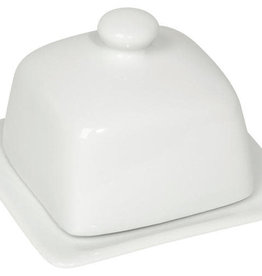 Square White Butter Dish