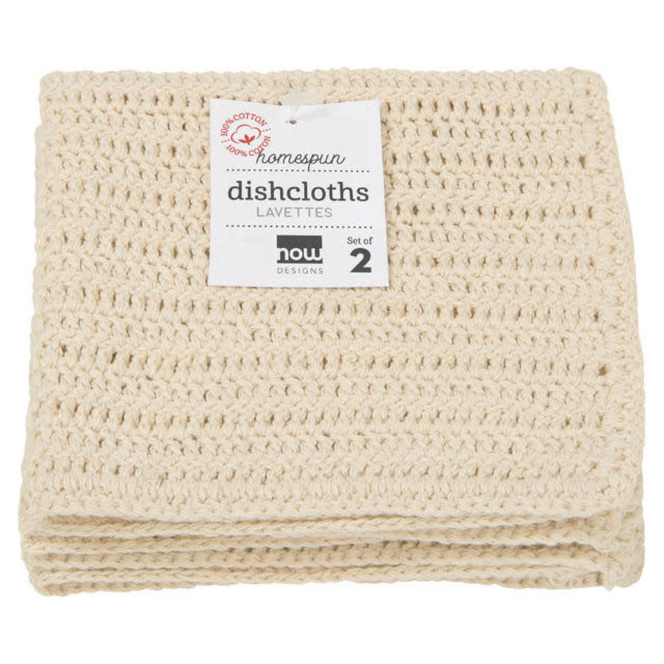 Now Designs Homespun Natural Dishcloths Set of 2