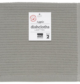 Now Designs Ripple London Gray Dishcloths Set of 2