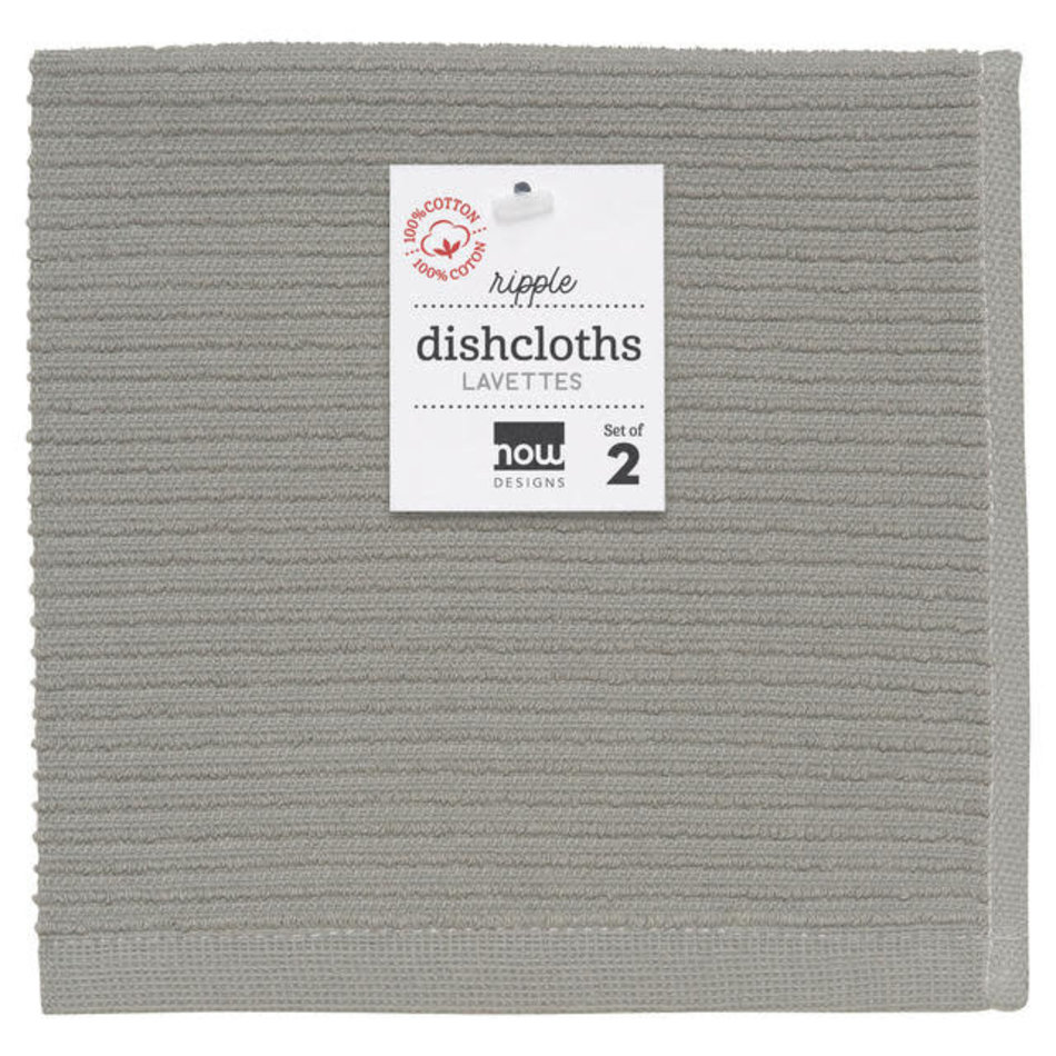 Now Designs Ripple London Gray Dishcloths Set of 2