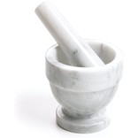 Fox Run White Marble Mortar & Pestle, 4"