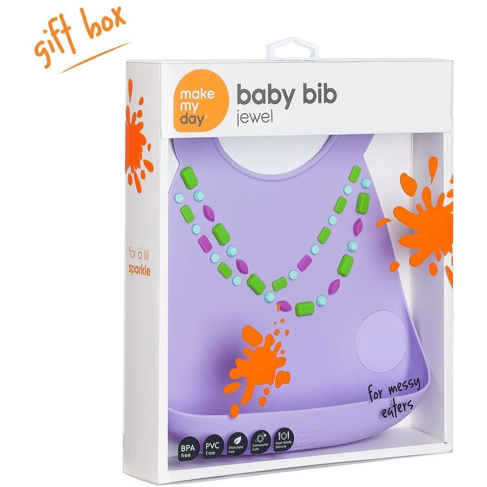 Make My Day Lilac Jewels Bib