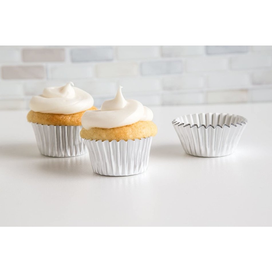 Fox Run Silver Foil Mini Cupcake Cups