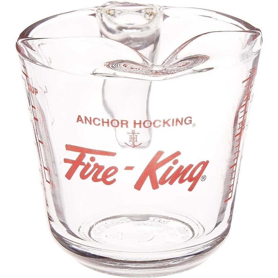Anchor Hocking 496 One Cup Oven Originals Glass Measuring Cup, Vintage Glass  Anchor Hocking One Cup Measuring Cup 