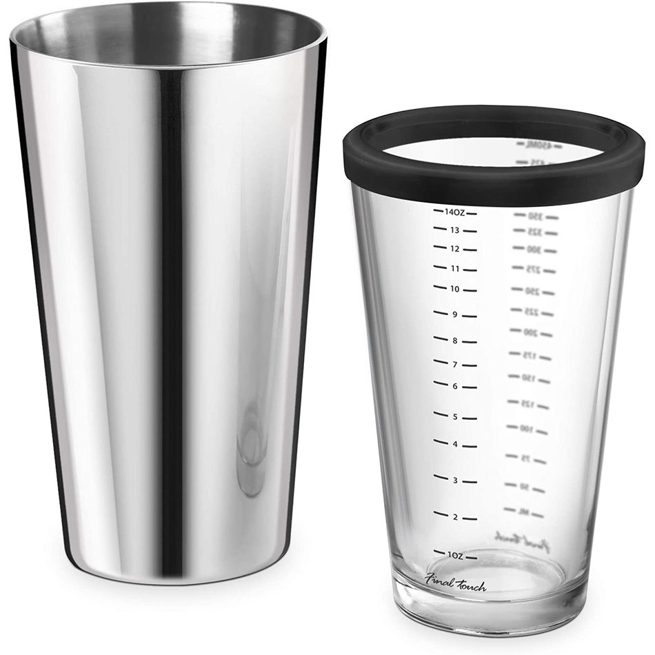 Final Touch Boston Shaker, Double Wall, 24oz