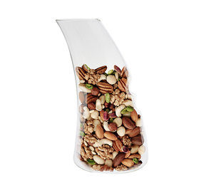 Snak Carafe - Large 25oz Glass Snack Dispenser For Nuts & Candies - Hygienic Party Serving Vessel & Wine Carafe