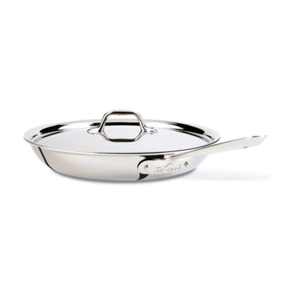 All Clad All Clad D3 Stainless Fry Pan with Lid, 12"