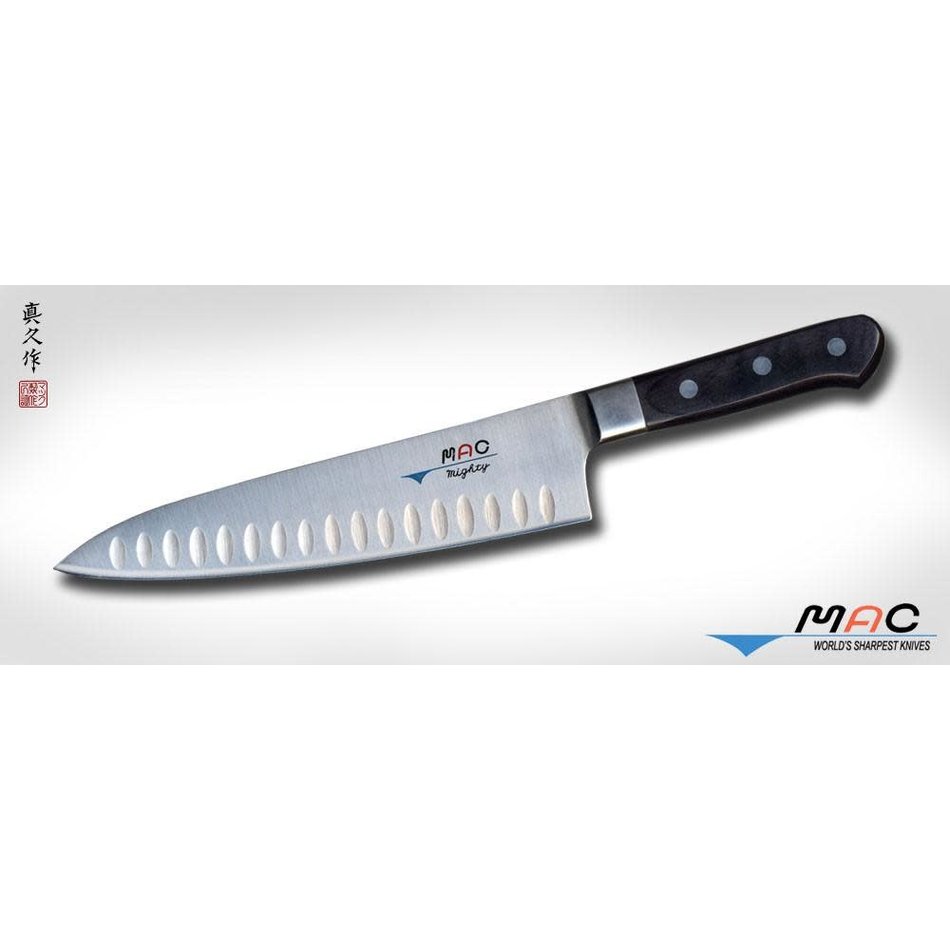 MAC MAC Pro Mighty Chef’s Knife, Granton Edge, 8”